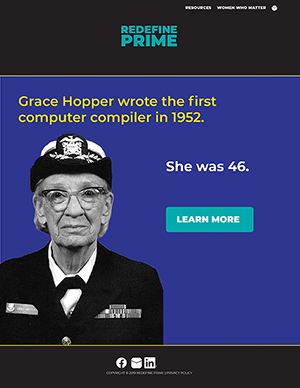 Redefine Prime women's ageism campaign